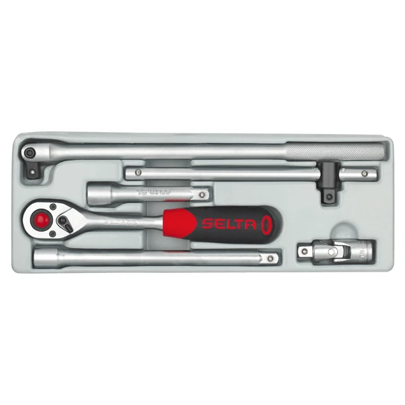 JEU D'ACCESSOIRES POUR DOUILLES 1/2" SELTA 6PCS - 40612 – Image 4