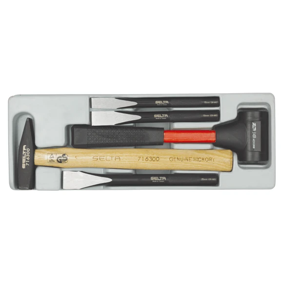 JEU DE 5 MARTEAUX ET BURINS SELTA-5053 – Image 2