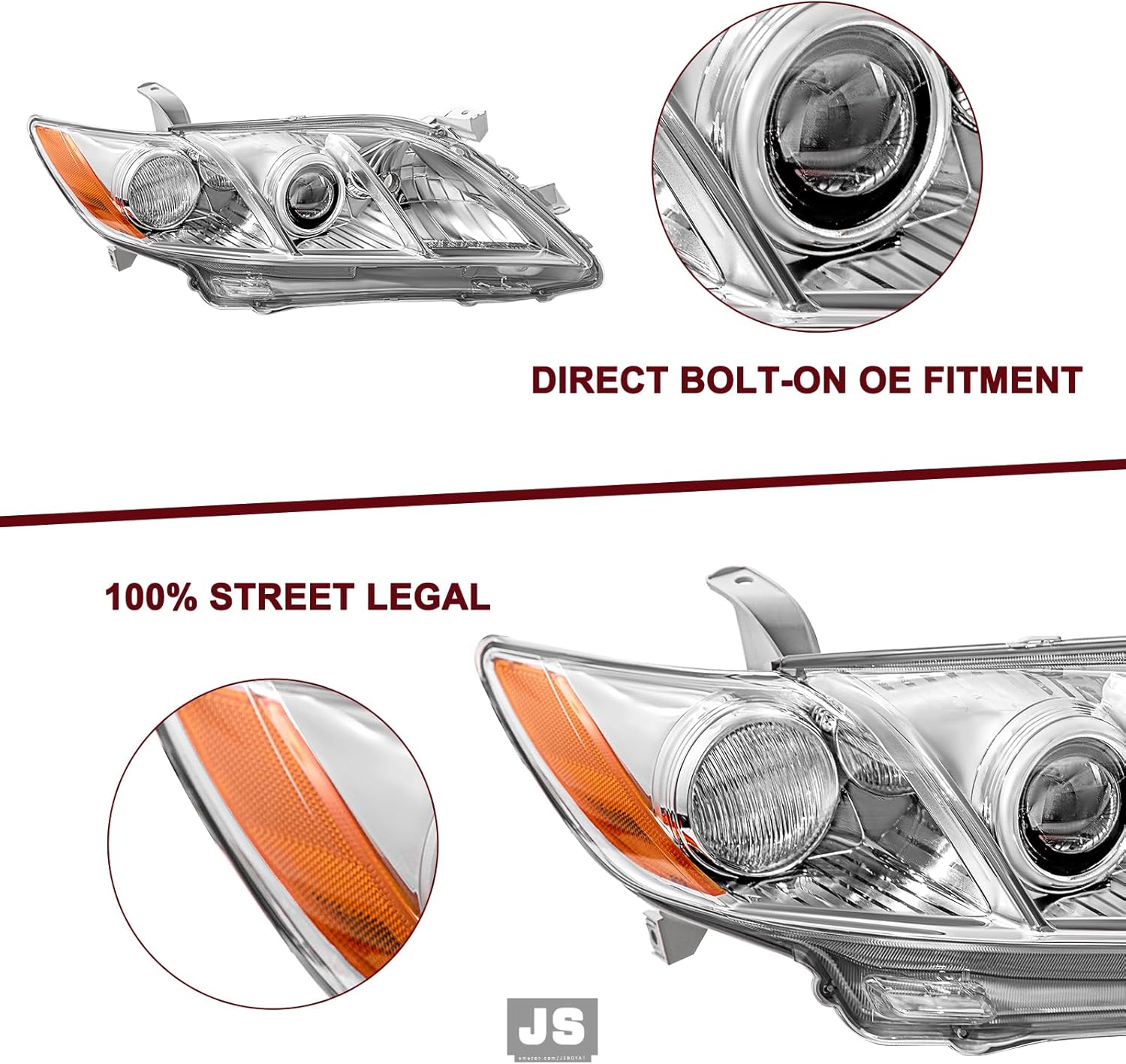 PHARE AVANT POUR TOYOTA CAMRY 2007-2009-SET DE 2PCS – Image 5