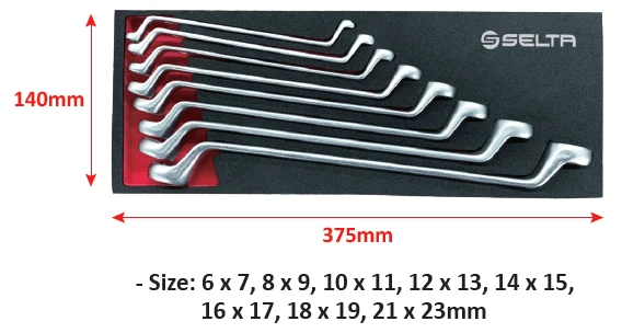 JEU DE 8 CLES A ANNEAUX COUDEES 75° SELTA - 83508 – Image 2