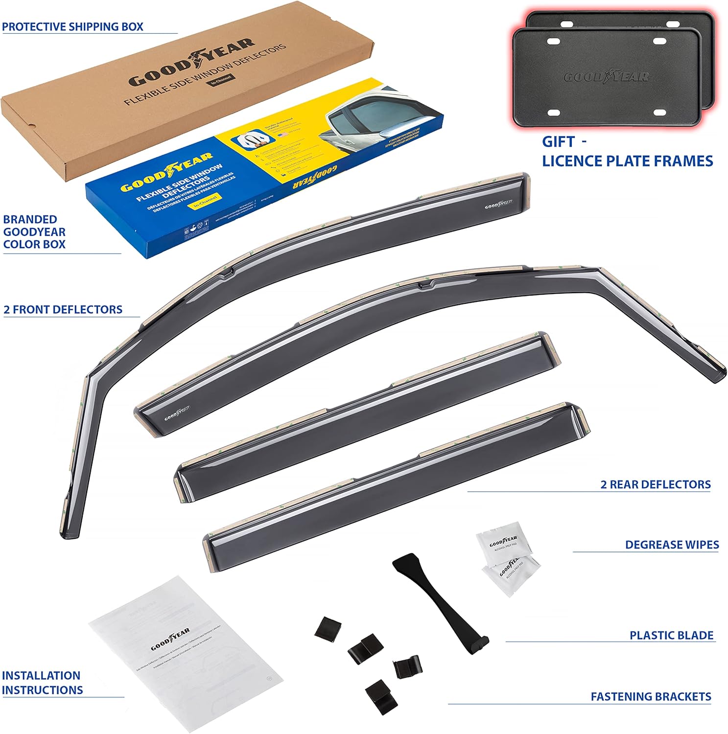 DEFLECTEURS DE VITRE LATERAUX GOODYEAR IN-CHANNEL – Image 2