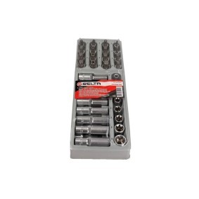 JEU DE DOUILLES COMBINE 1/2" SELTA 32PCS- Torx et Spline - 4532 – Image 4
