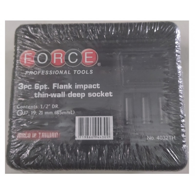 FORCE PROFFESSIONAL TOOLS 3PC 6PT-FLANK IMPACT DOUILLES A IMPACT FINES ET PROFONDES 4032TH – Image 2