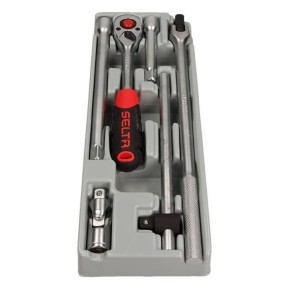 JEU D'ACCESSOIRES POUR DOUILLES 1/2" SELTA 6PCS - 40612 – Image 2