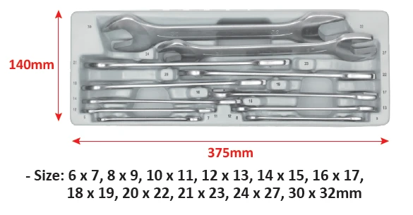 JEU DE 11 CLES PLATES DOUBLES SELTA-82511 – Image 4